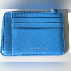 Banana Republic Blue Mini Leather Wallet